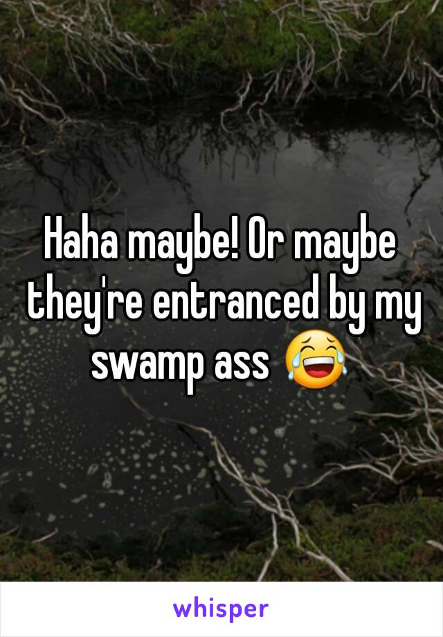 Haha maybe! Or maybe they're entranced by my swamp ass 😂 