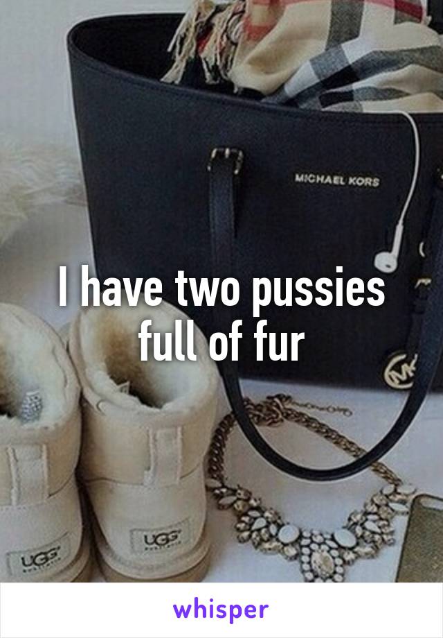 I have two pussies full of fur