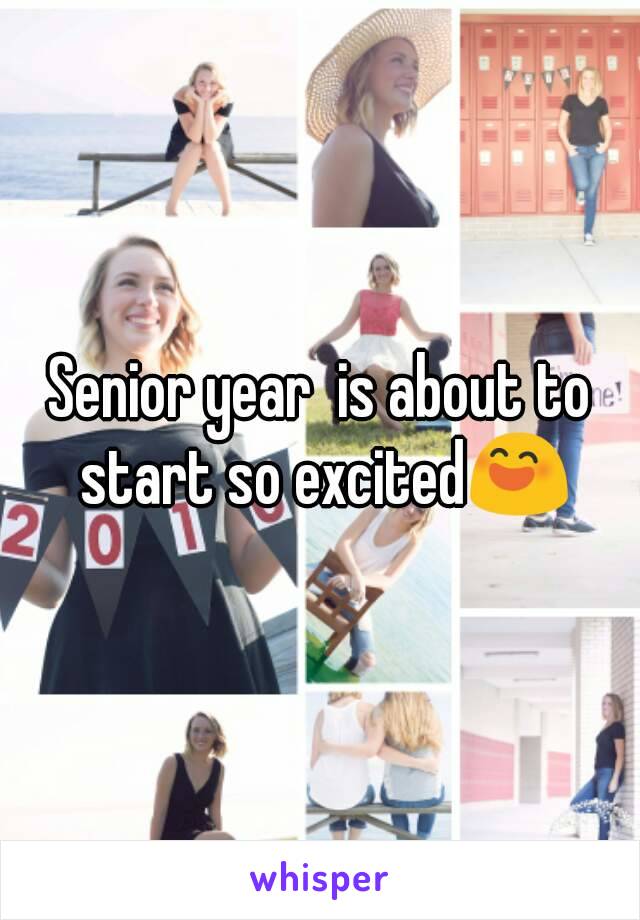 Senior year  is about to start so excited😄