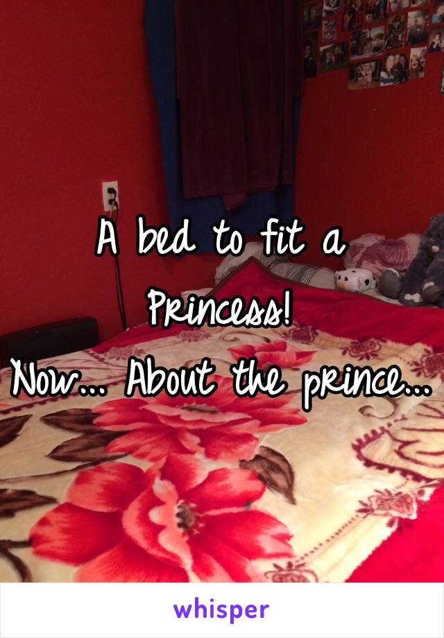  A bed to fit a Princess! 
Now... About the prince...