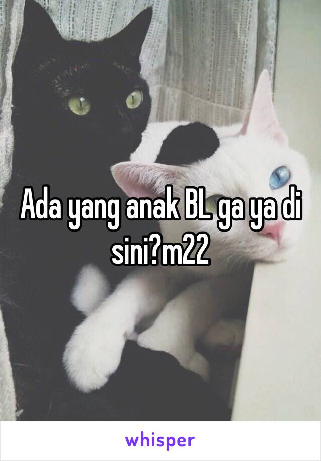 Ada yang anak BL ga ya di sini?m22