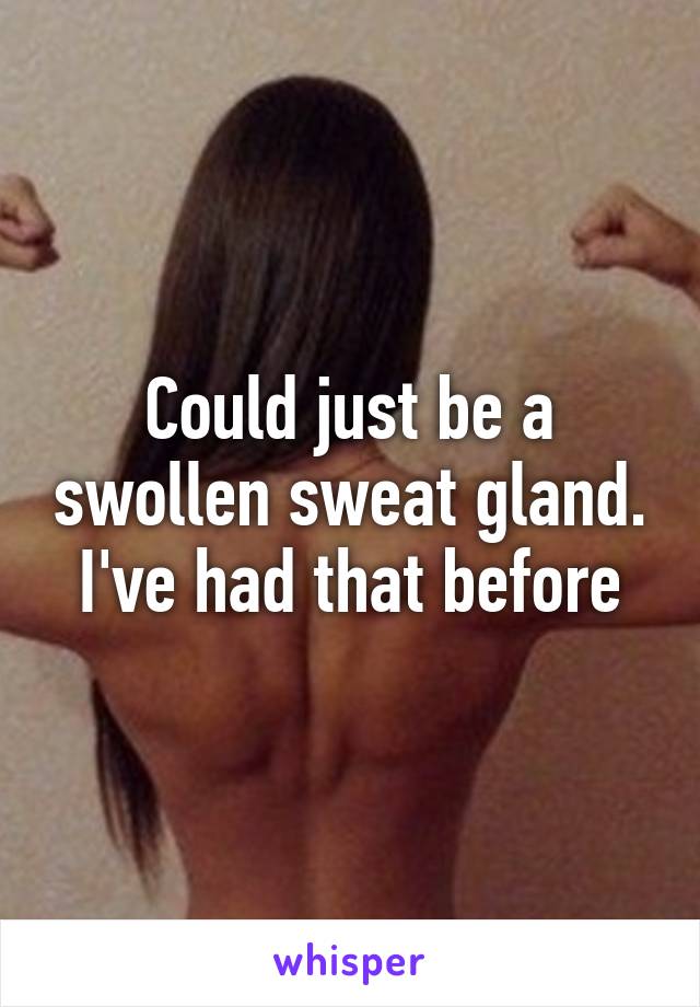 Could just be a swollen sweat gland.
I've had that before