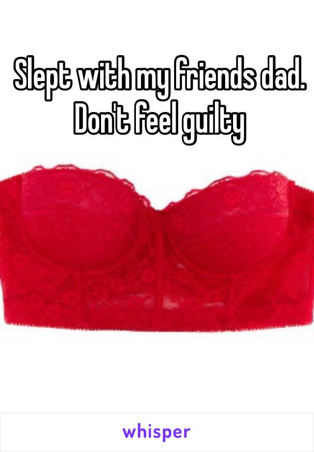 Slept with my friends dad. Don't feel guilty