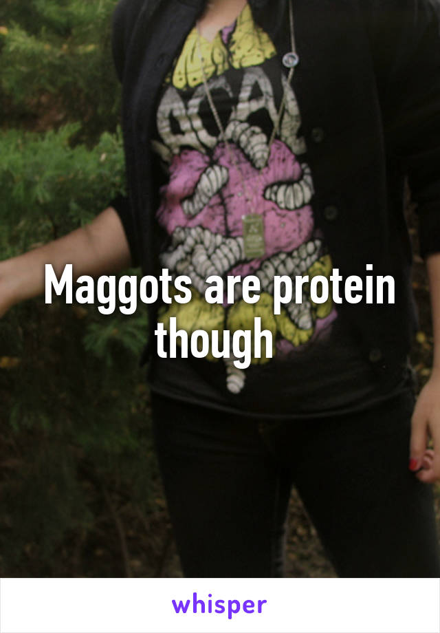 Maggots are protein though 