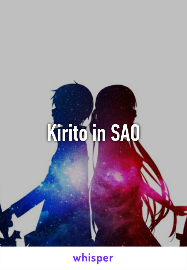 Kirito in SAO