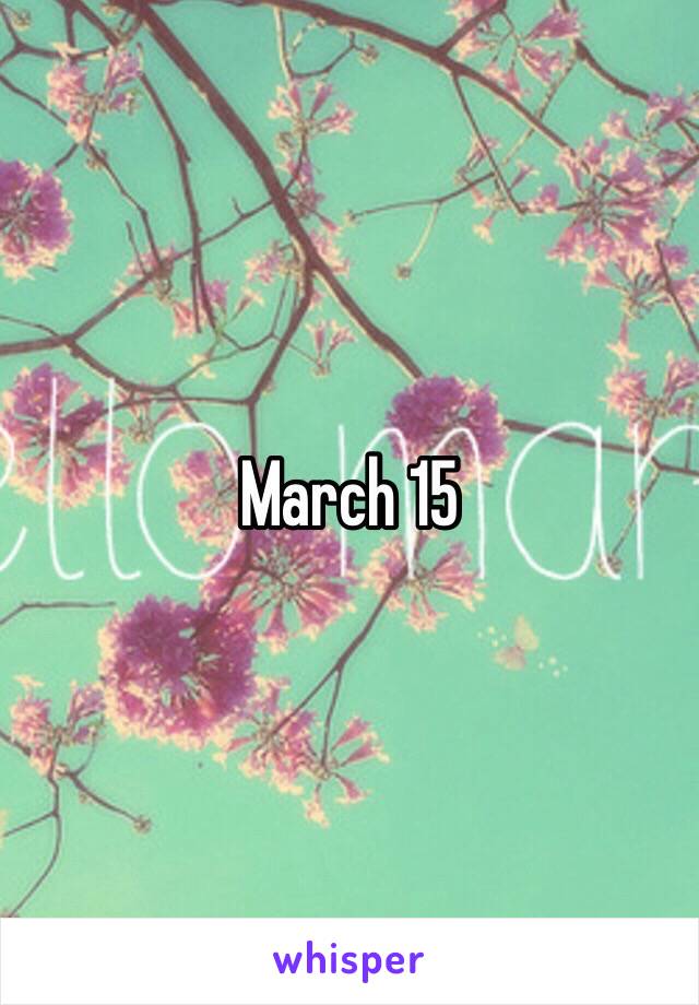 March 15