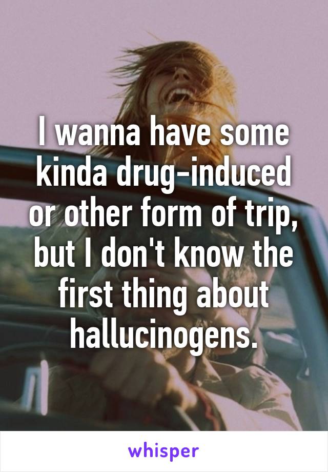 I wanna have some kinda drug-induced or other form of trip, but I don't know the first thing about hallucinogens.