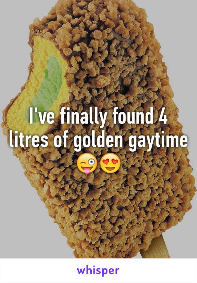 I've finally found 4 litres of golden gaytime 😜😍