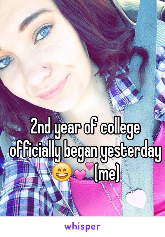 2nd year of college officially began yesterday 😄💕(me)