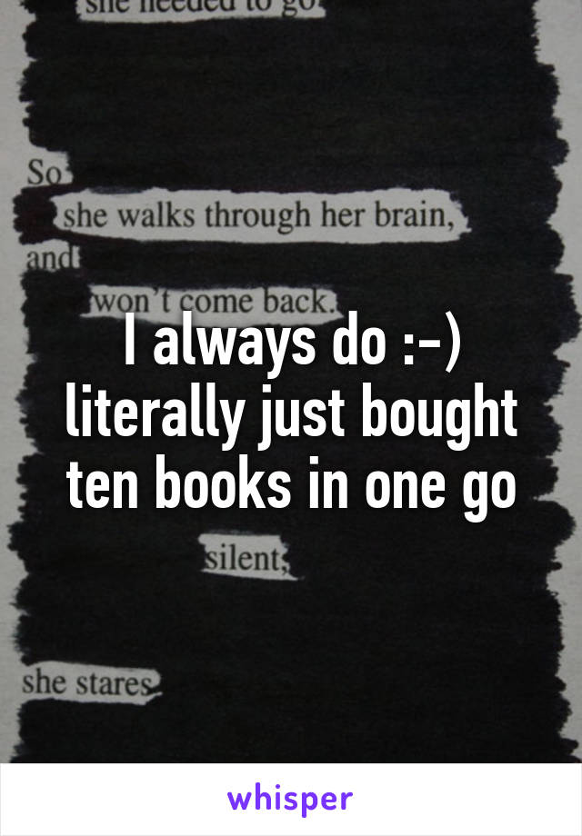 I always do :-) literally just bought ten books in one go