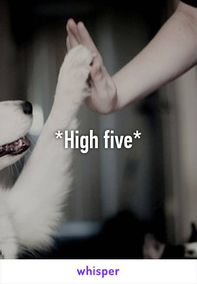 *High five*