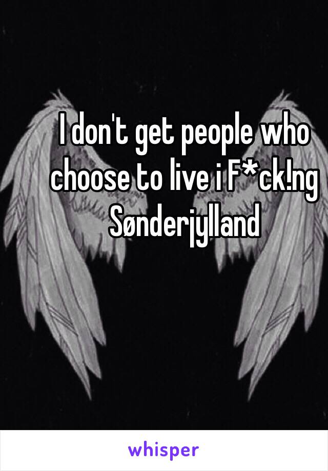 I don't get people who choose to live i F*ck!ng Sønderjylland 