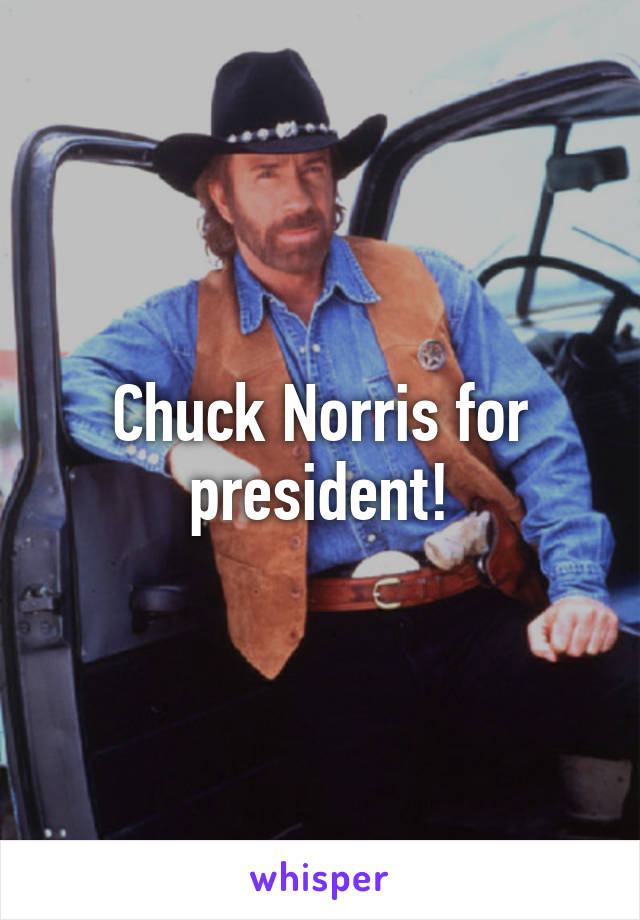Chuck Norris for president!