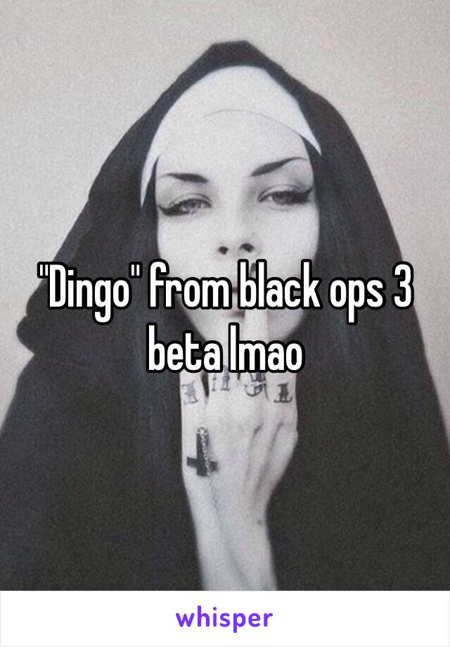 "Dingo" from black ops 3 beta lmao