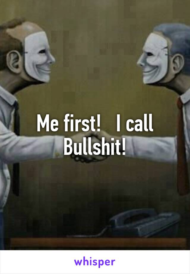 Me first!   I call Bullshit!