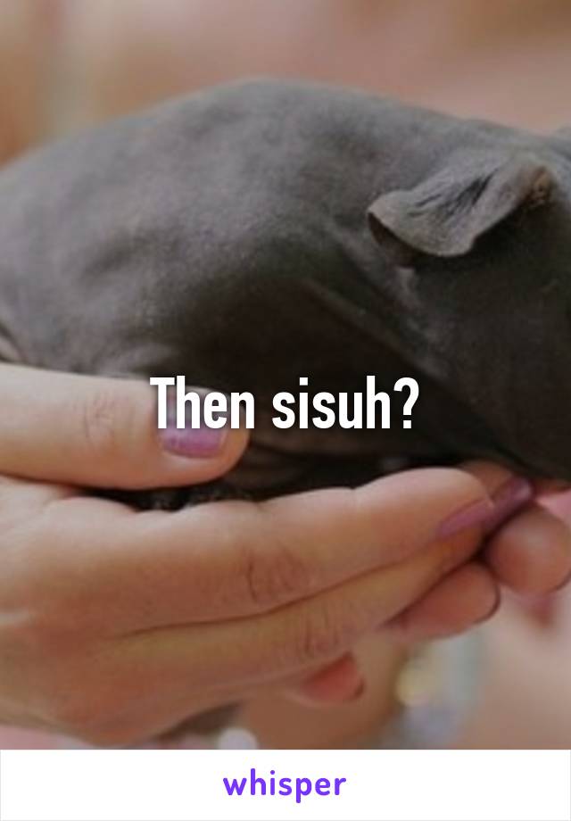 Then sisuh?