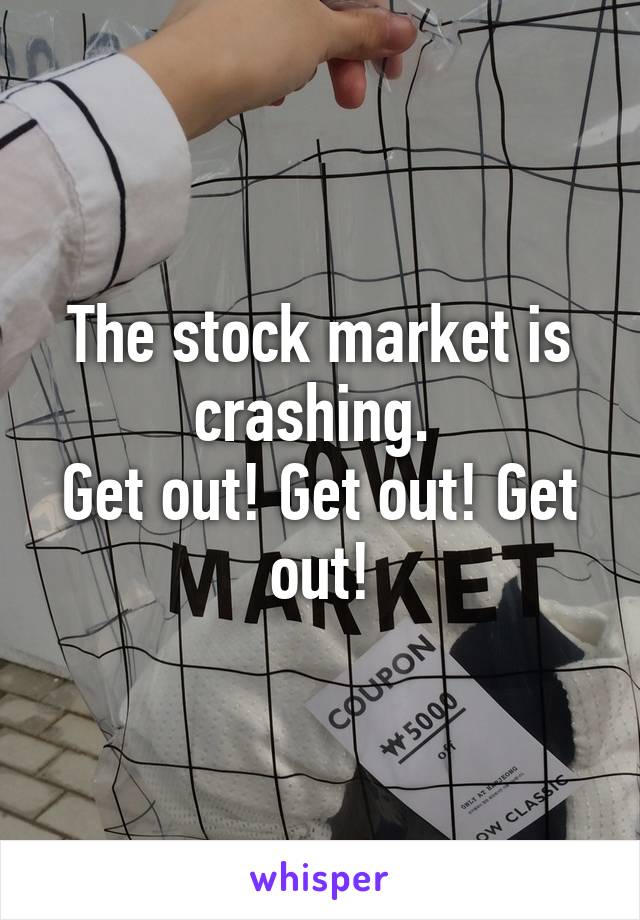 The stock market is crashing. 
Get out! Get out! Get out!