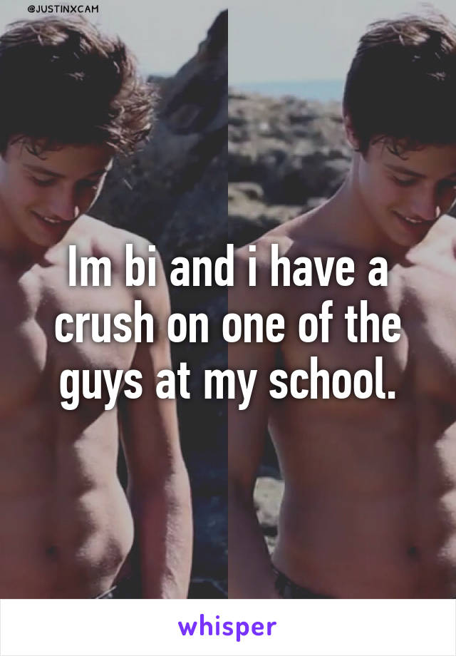 Im bi and i have a crush on one of the guys at my school.