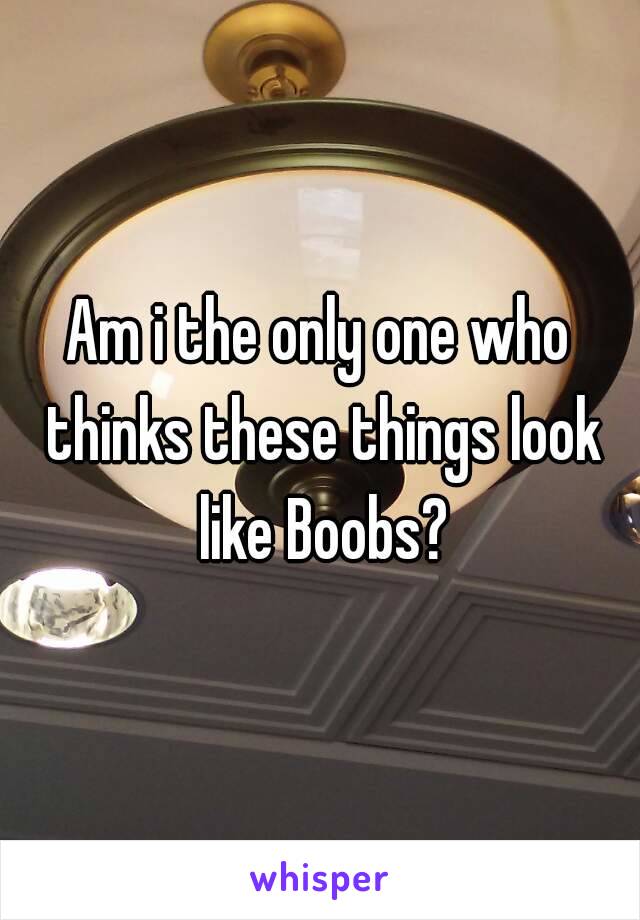 Am i the only one who thinks these things look like Boobs?