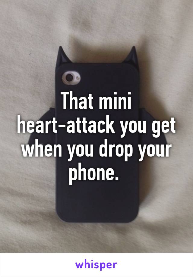 That mini heart-attack you get when you drop your phone. 