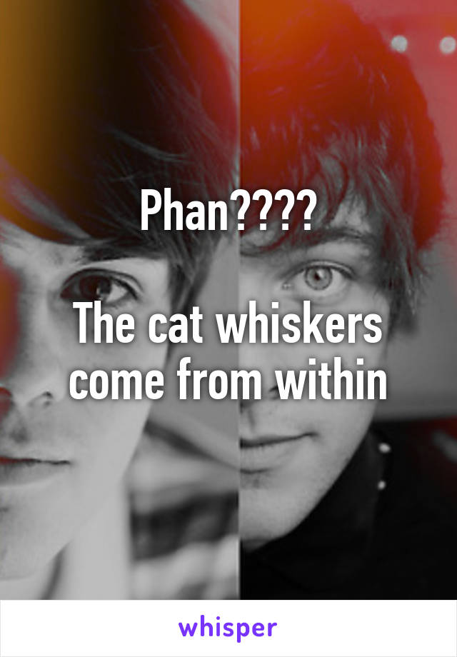 Phan????

The cat whiskers come from within
 