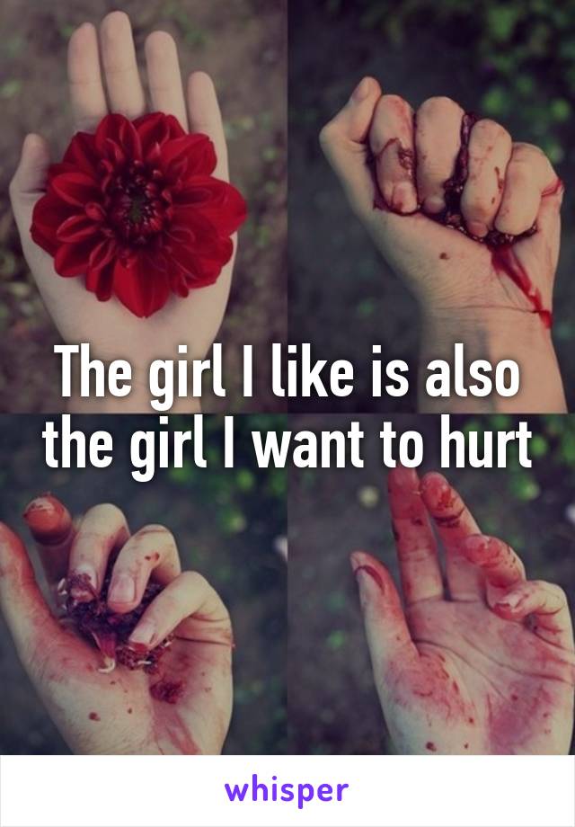 The girl I like is also the girl I want to hurt