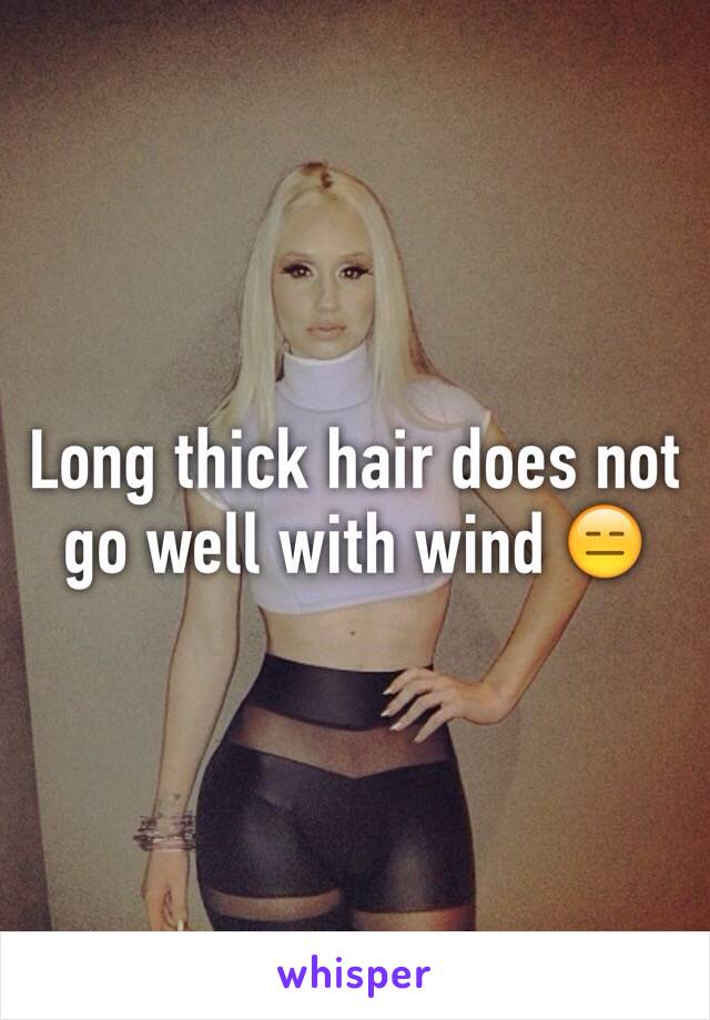 Long thick hair does not go well with wind 😑