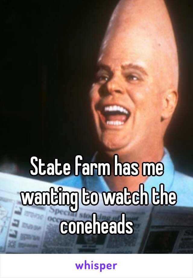 State farm has me wanting to watch the coneheads 