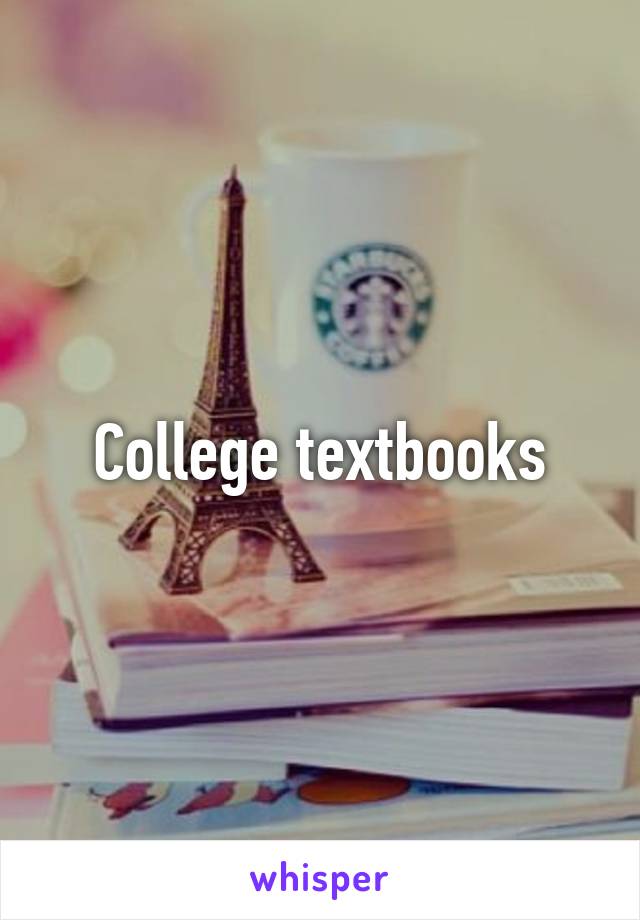 College textbooks