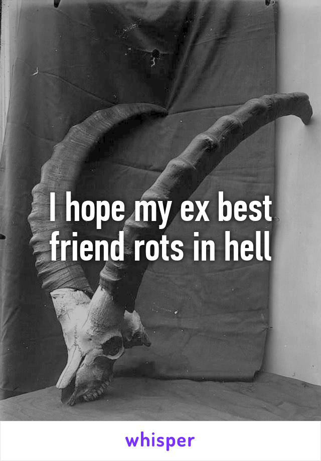 I hope my ex best friend rots in hell