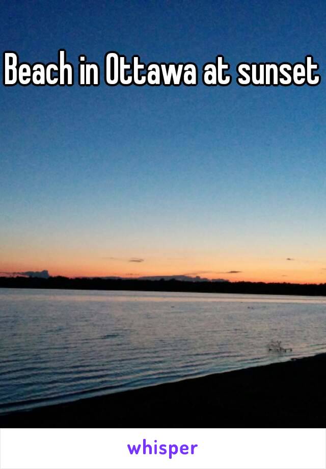 Beach in Ottawa at sunset