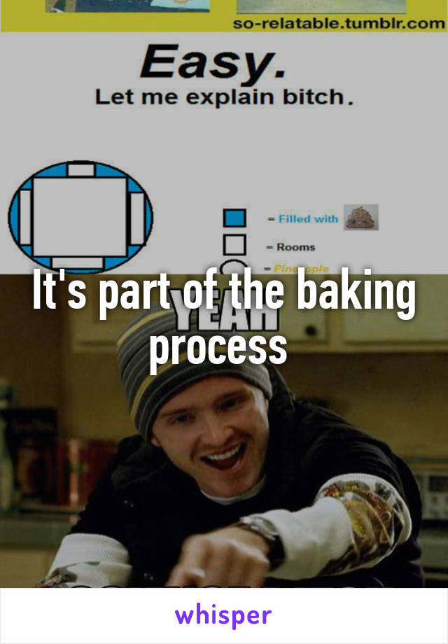 It's part of the baking process 