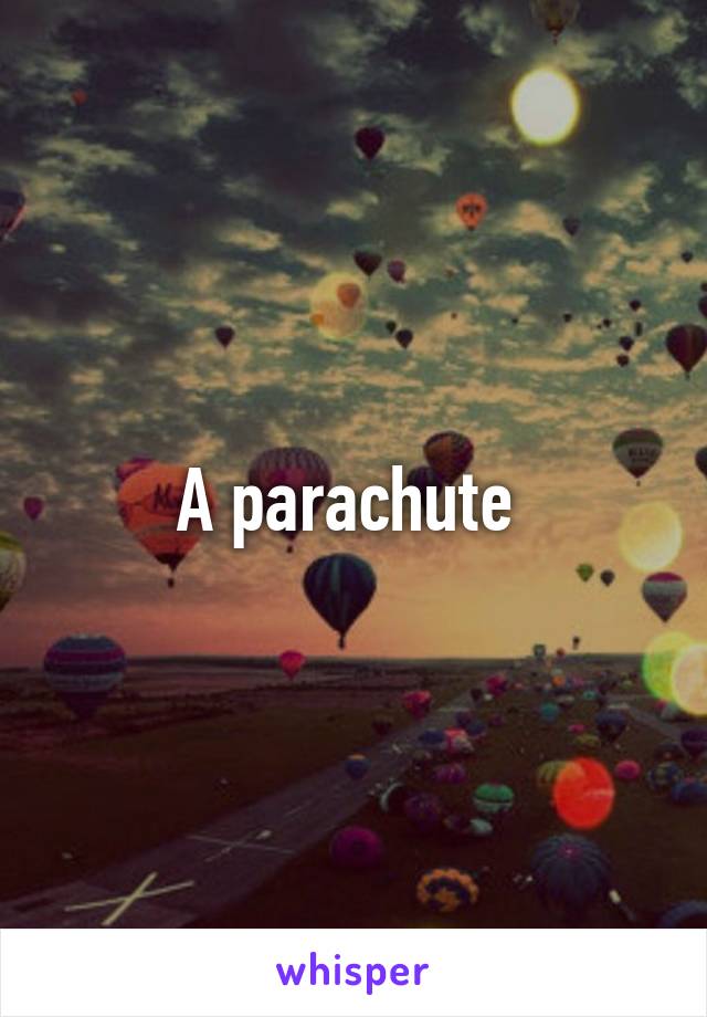 A parachute 