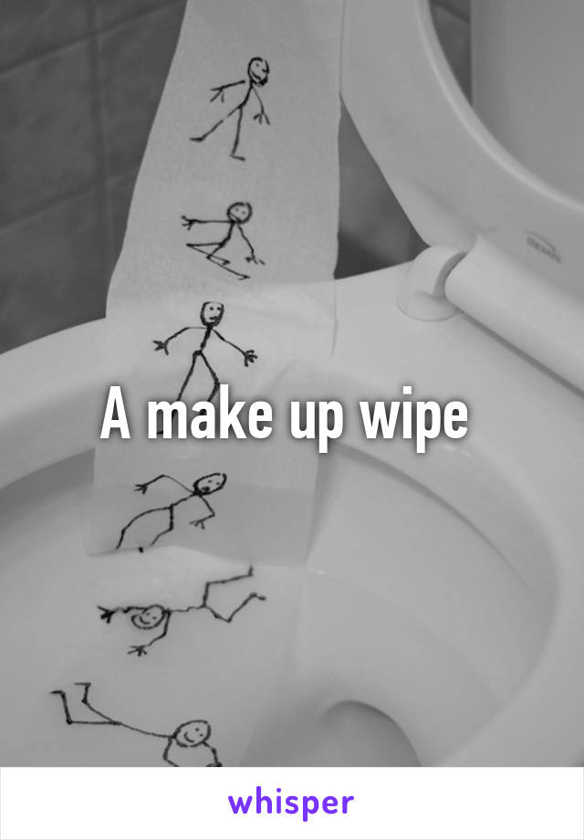 A make up wipe 