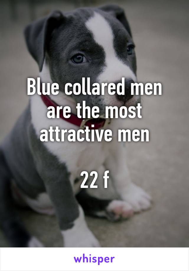 Blue collared men are the most attractive men

22 f