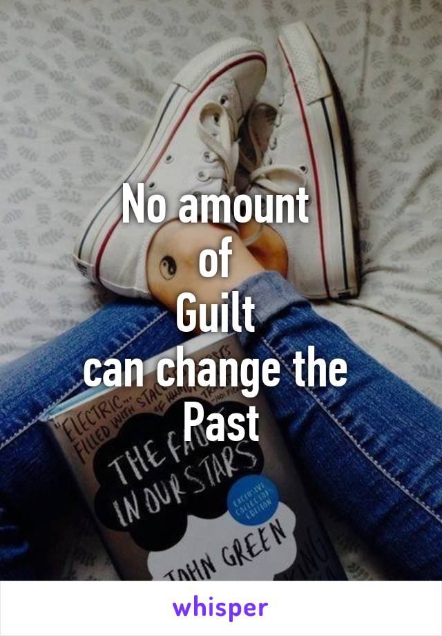 No amount 
of 
Guilt 
can change the 
Past