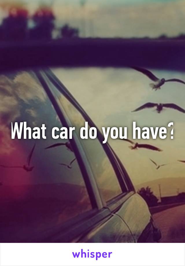 What car do you have?