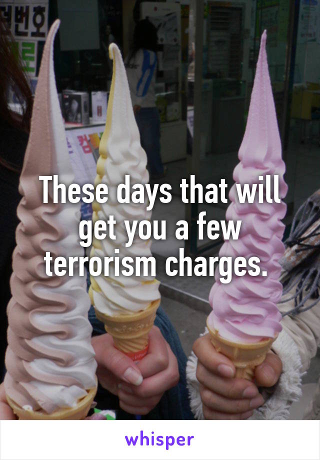 These days that will get you a few terrorism charges. 