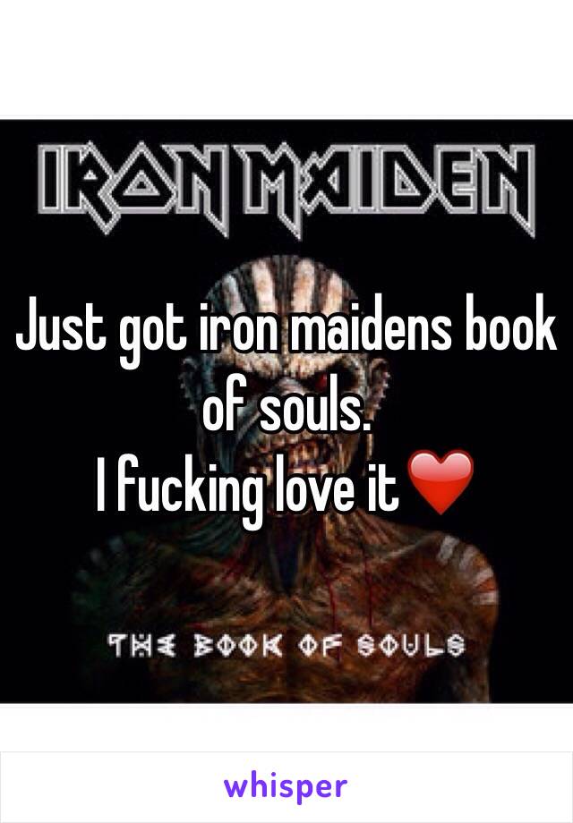 Just got iron maidens book of souls.
I fucking love it❤️