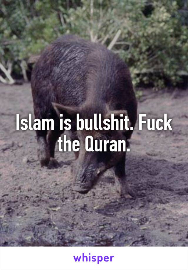 Islam is bullshit. Fuck the Quran.