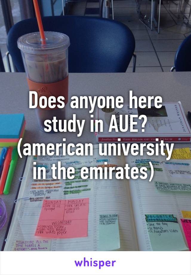 Does anyone here study in AUE? (american university in the emirates) 