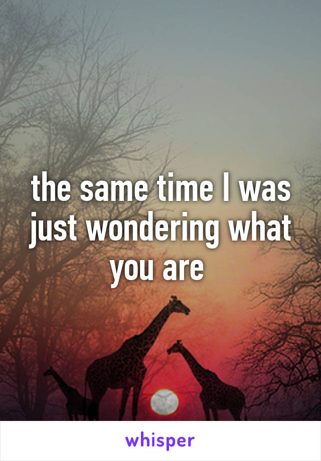 the same time I was just wondering what you are 