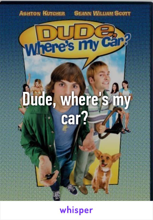 Dude, where's my car? 