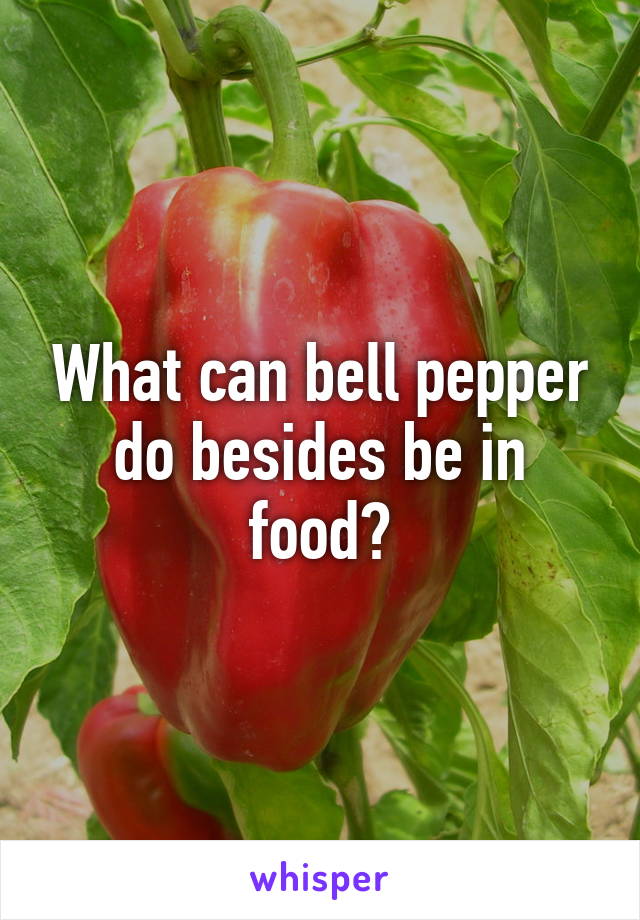 What can bell pepper do besides be in food?