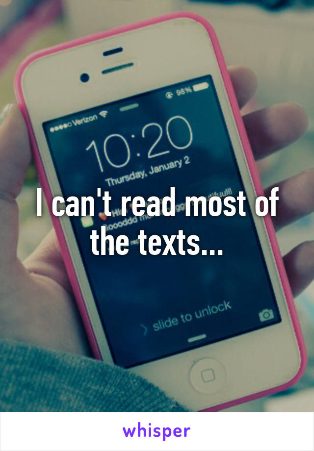 I can't read most of the texts...