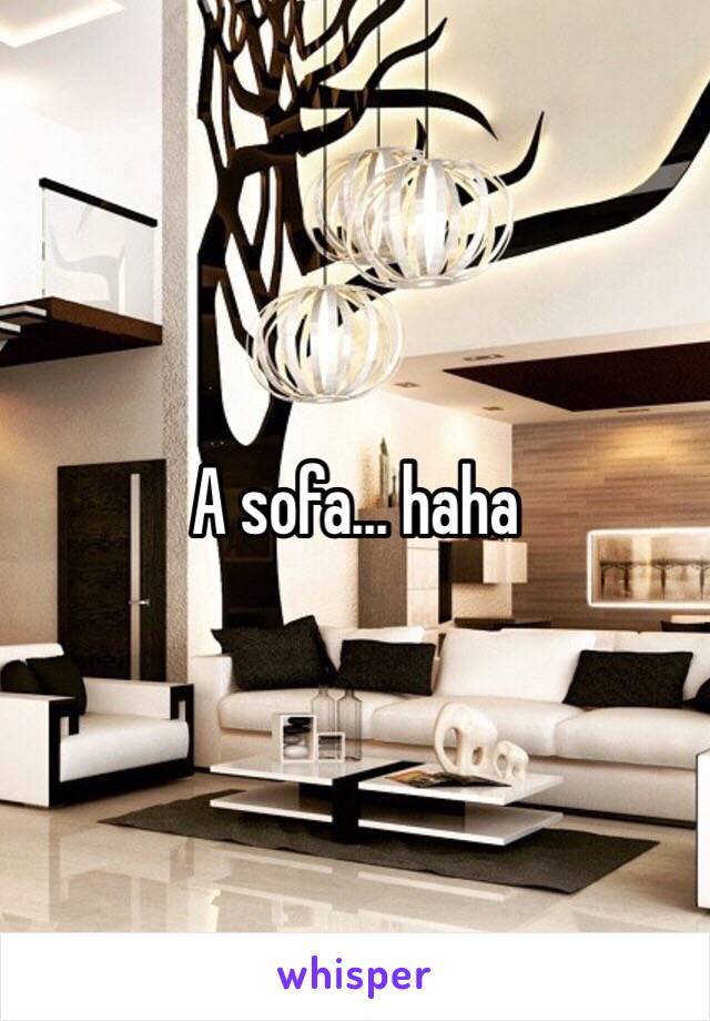 A sofa… haha