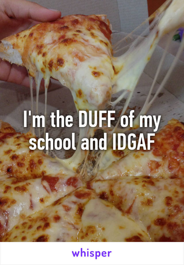 I'm the DUFF of my school and IDGAF