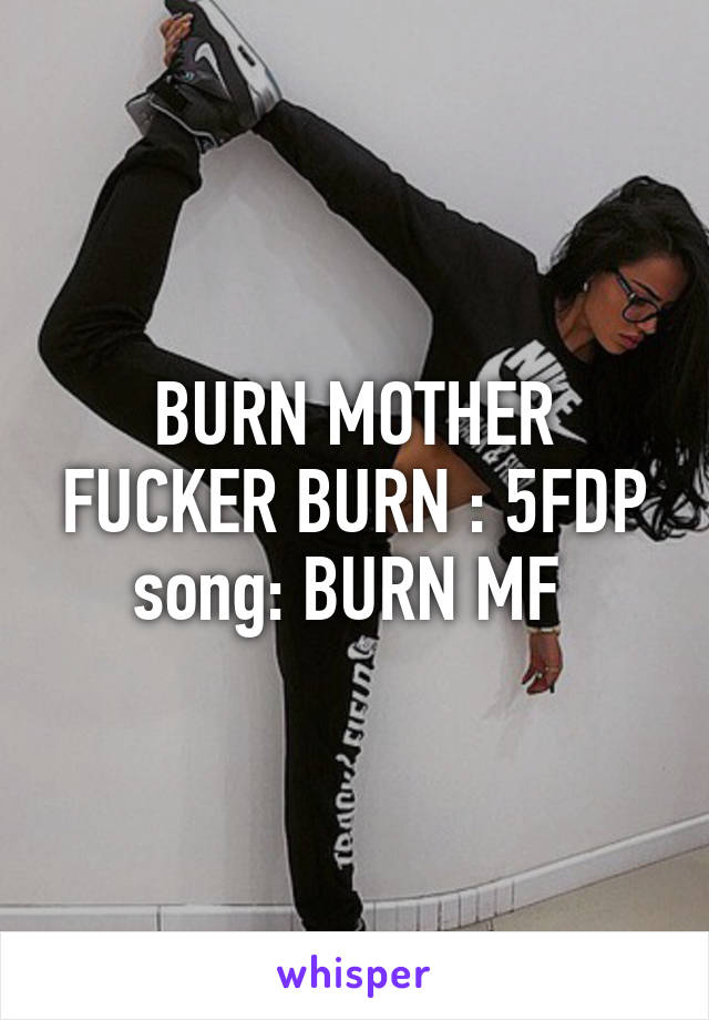 BURN MOTHER FUCKER BURN : 5FDP song: BURN MF 