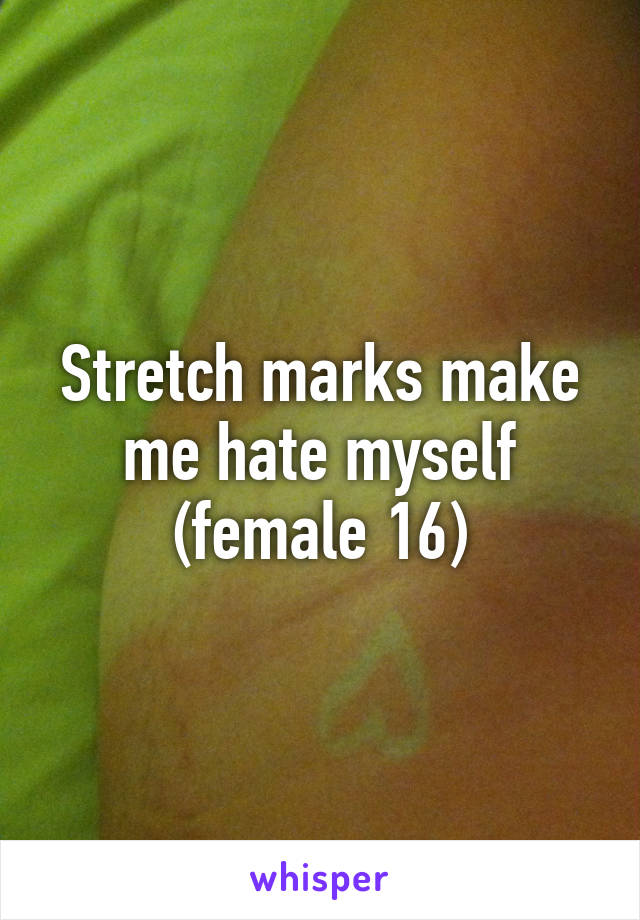 Stretch marks make me hate myself (female 16)