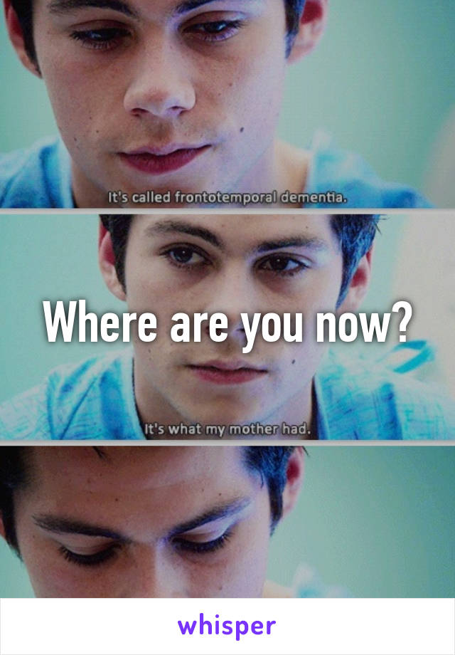 Where are you now?